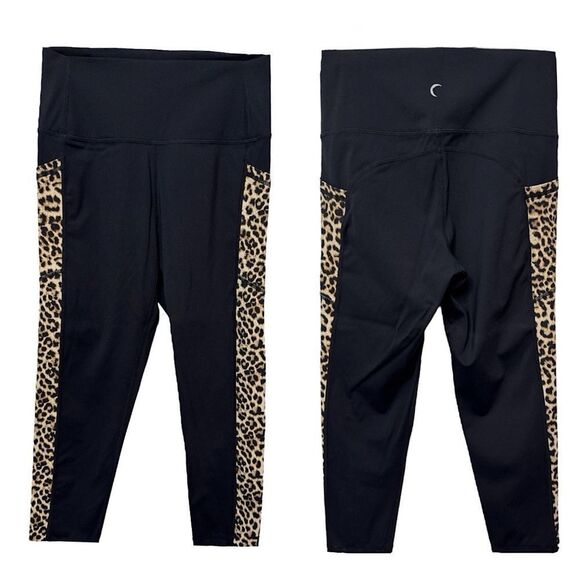 Zyia Active Leopard Print High Rise Leggings Size 6-8 - Picture 4 of 10